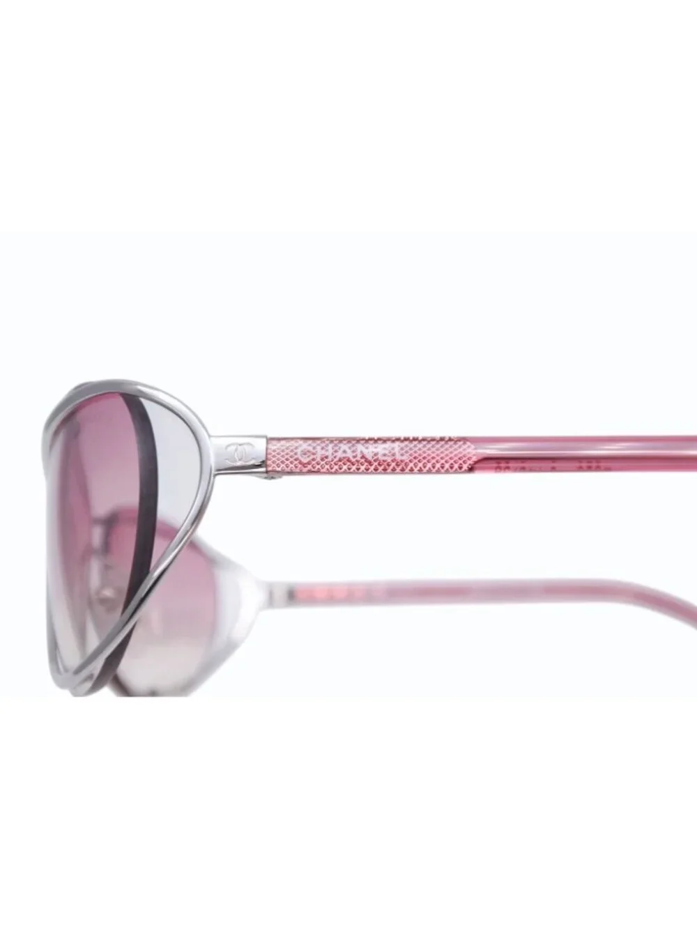 Chanel Sunglasses Eyewear CC Logo Pink Silver